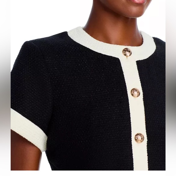 AQUA Tweed Short Sleeve Mini Dress - Picture 3 of 4